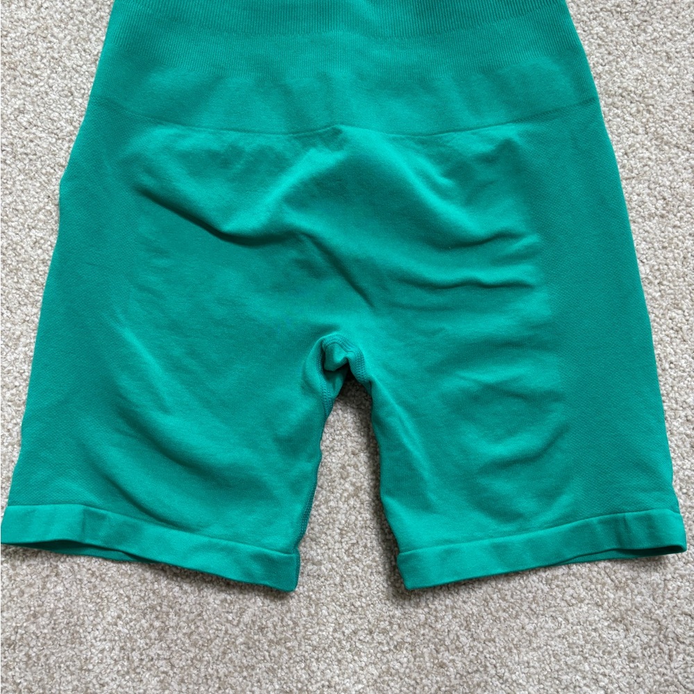 Emerald Green Athletic Shorts with Stretchy Fabric